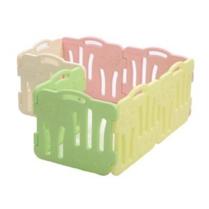 Eduplay คอกกั้นเด็กเกาหลี รุ่นกู๊ด สีชมพูเหลืองเขียวเบส ไซส์ L (SR-7304PKYLGRBG-L)